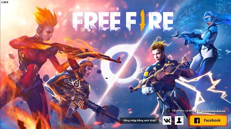 Cách đăng nhập Free Fire bằng tài khoản Facebook khác trên Android