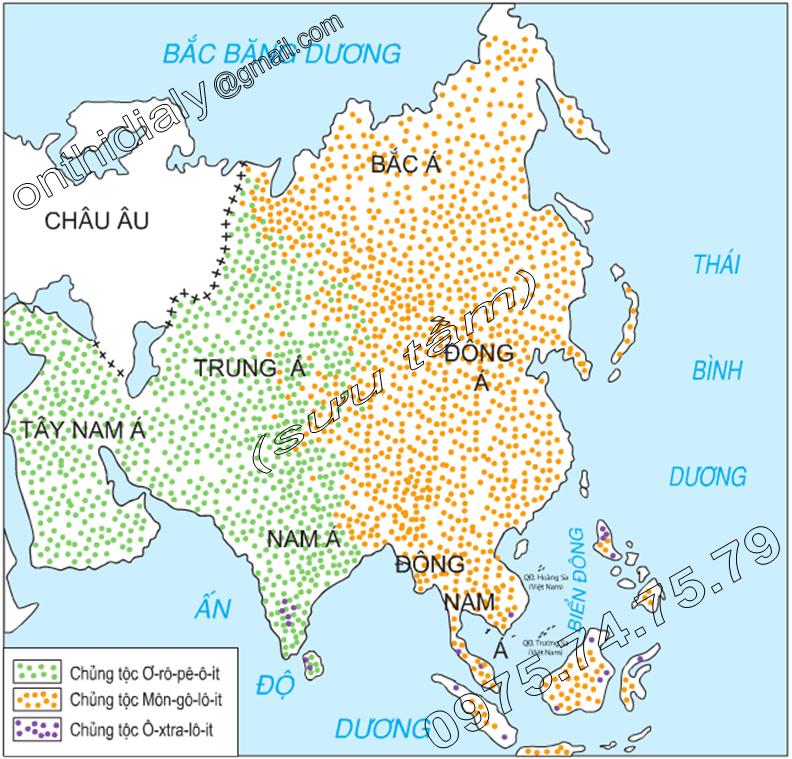 Đặc điểm dân cư xã hội Châu Á là?