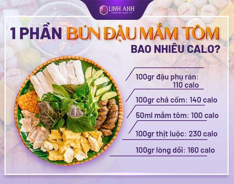 1 phần bún đậu mắm tôm bao nhiêu calo? Ăn nhiều có béo không?