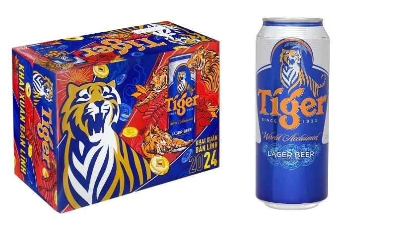 Bia Tiger thùng 24 lon x 330ml