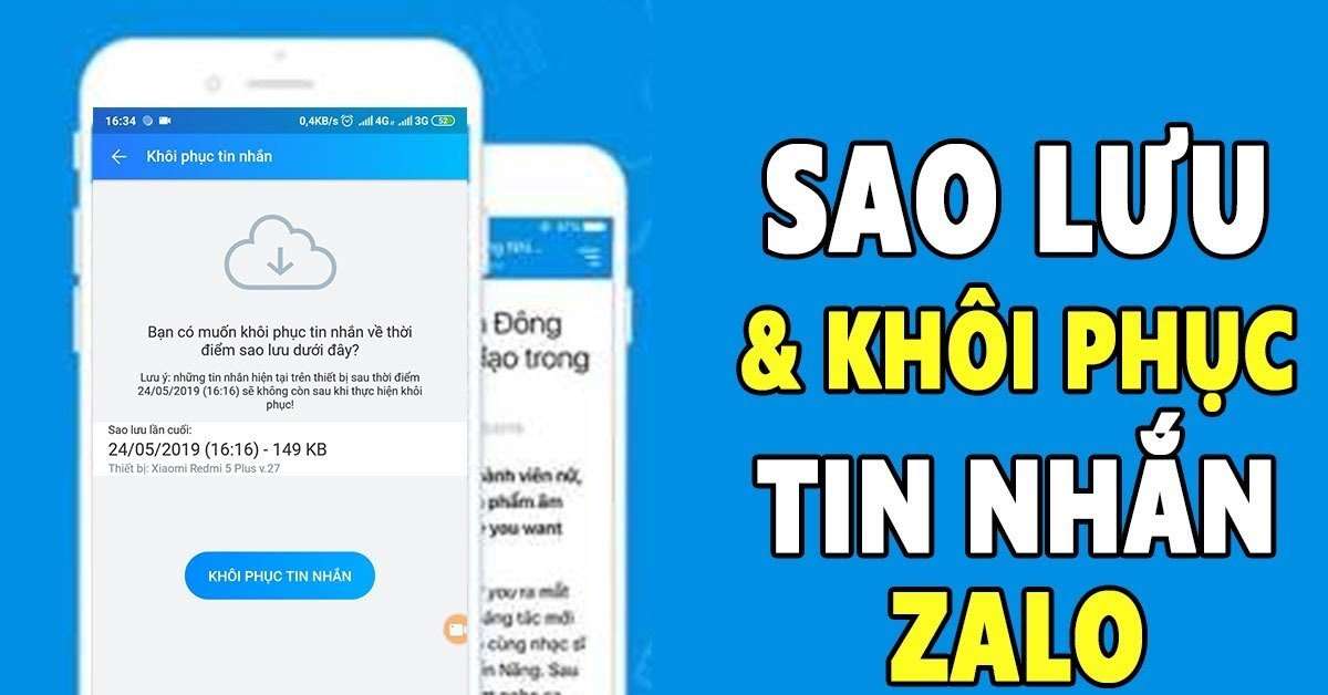 Cách khôi phục tin nhắn Zalo trên điện thoại, máy tính