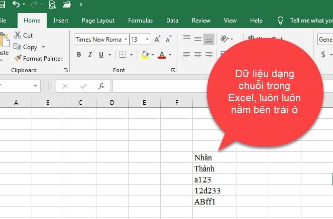 [EXCEL CƠ BẢN] Tìm hiểu về các kiểu dữ liệu trong Excel