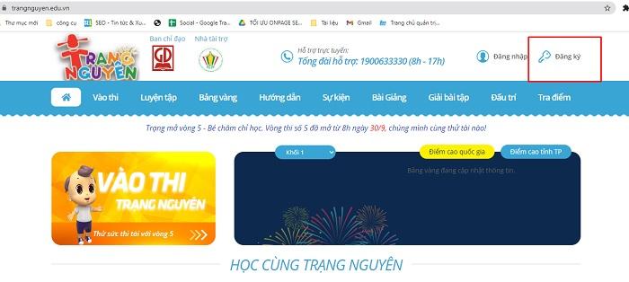 Cách đăng ký tài khoản Trạng Nguyên Tiếng Việt Đơn giản nhất