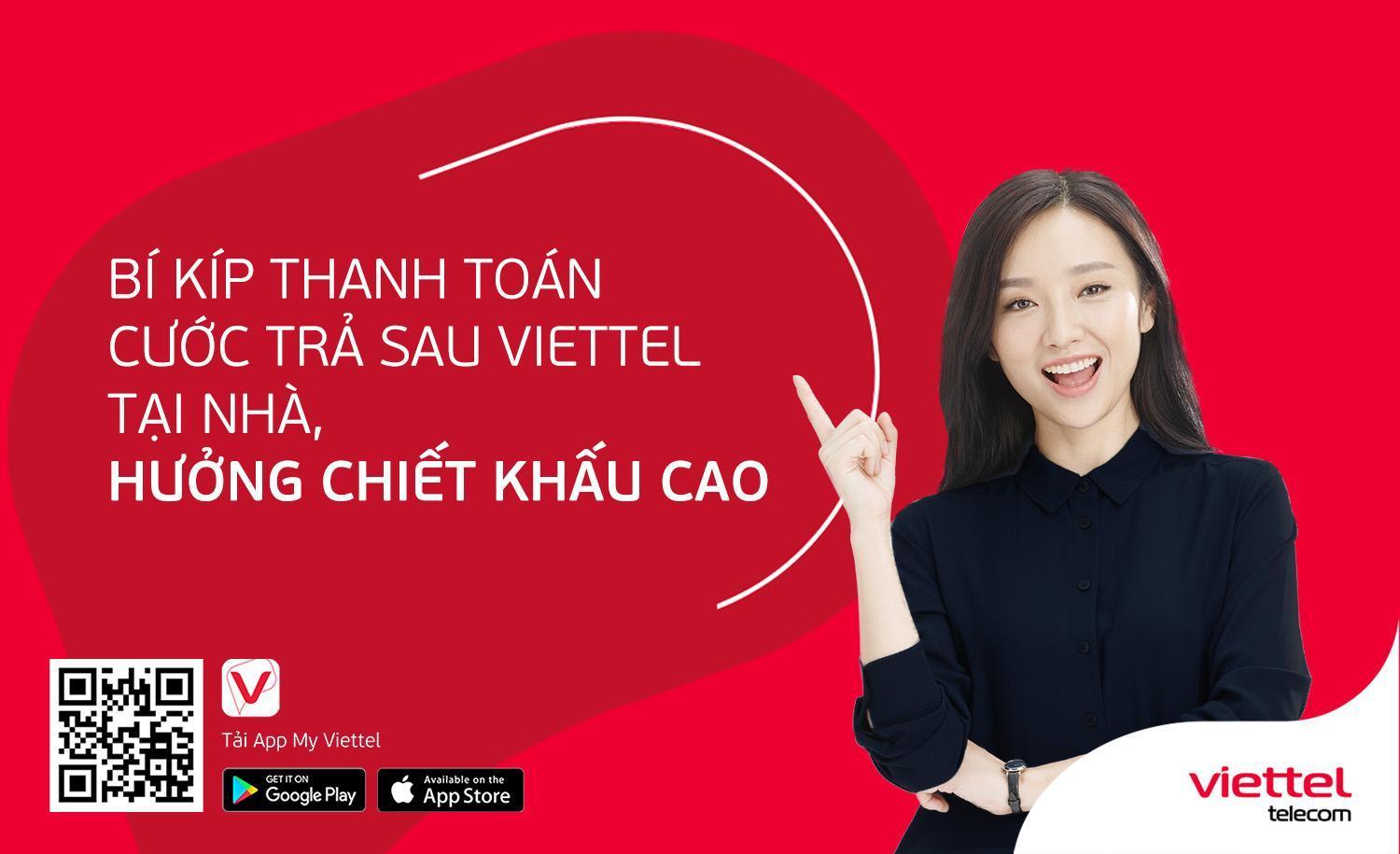 Bí kíp thanh toán cước trả sau Viettel tại nhà, hưởng chiết khấu cao