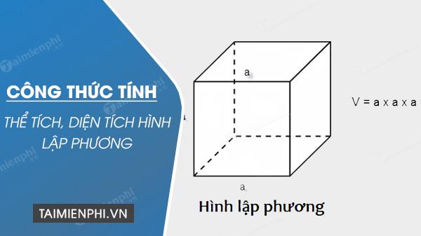 Công thức tính thể tích hình lập phương, tính diện tích, cách tính