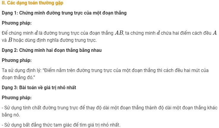 Định nghĩa đường trung trực của tam giác và định lý về 3 đường trung trực trong tam giác