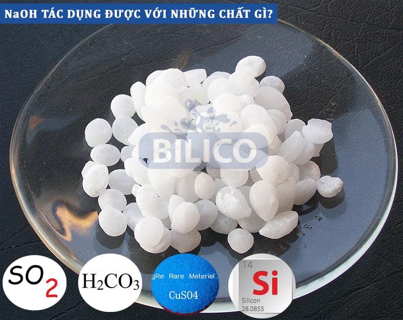 NaOH tác dụng được với những chất nào? Có độc không?