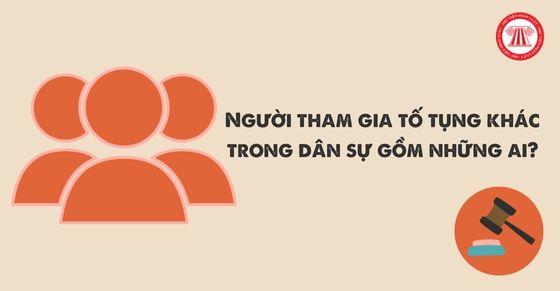 Người tham gia tố tụng khác trong dân sự gồm những ai?