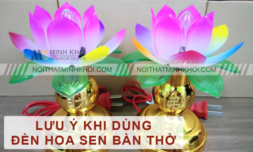 Lưu Ý Quan Trọng Khi Dùng Đèn Hoa Sen Để Bàn Thờ?