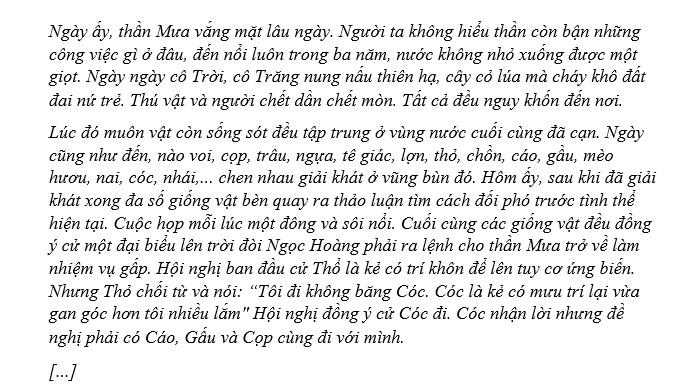 Đọc hiểu Cóc kiện trời