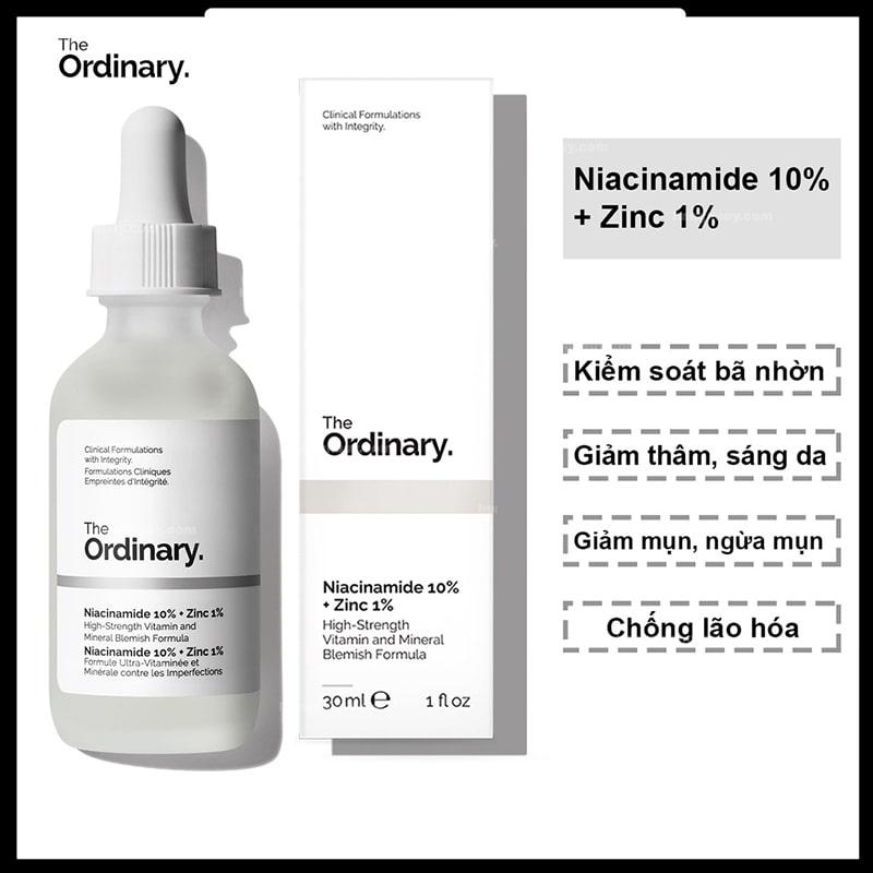 Serum The Ordinary Niacinamide 10 Zinc 1 trị mụn, mờ thâm