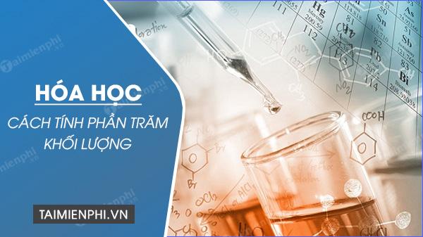 Cách tính phần trăm khối lượng, công thức chuẩn SGK