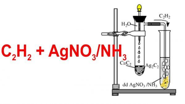 Phản ứng C2H2 + AgNO3 + NH3  Viết cân bằng phương trình