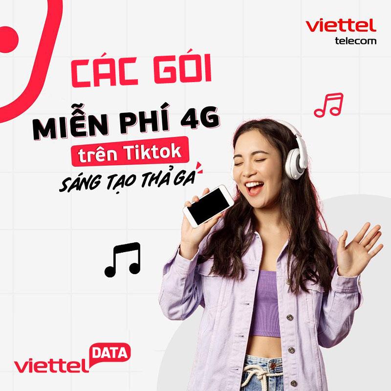 Gói Tiktok Viettel - Miễn Phí DATA Xem Tiktok Ngày, Tháng