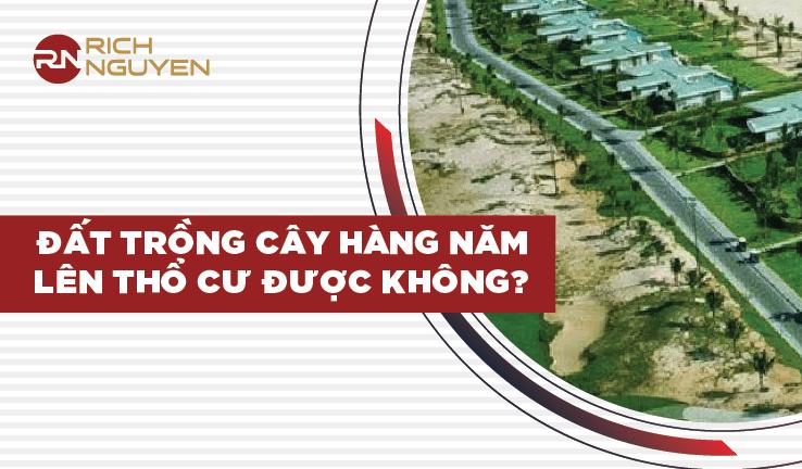 ĐẤT TRỒNG CÂY HÀNG NĂM LÊN THỔ CƯ ĐƯỢC KHÔNG?