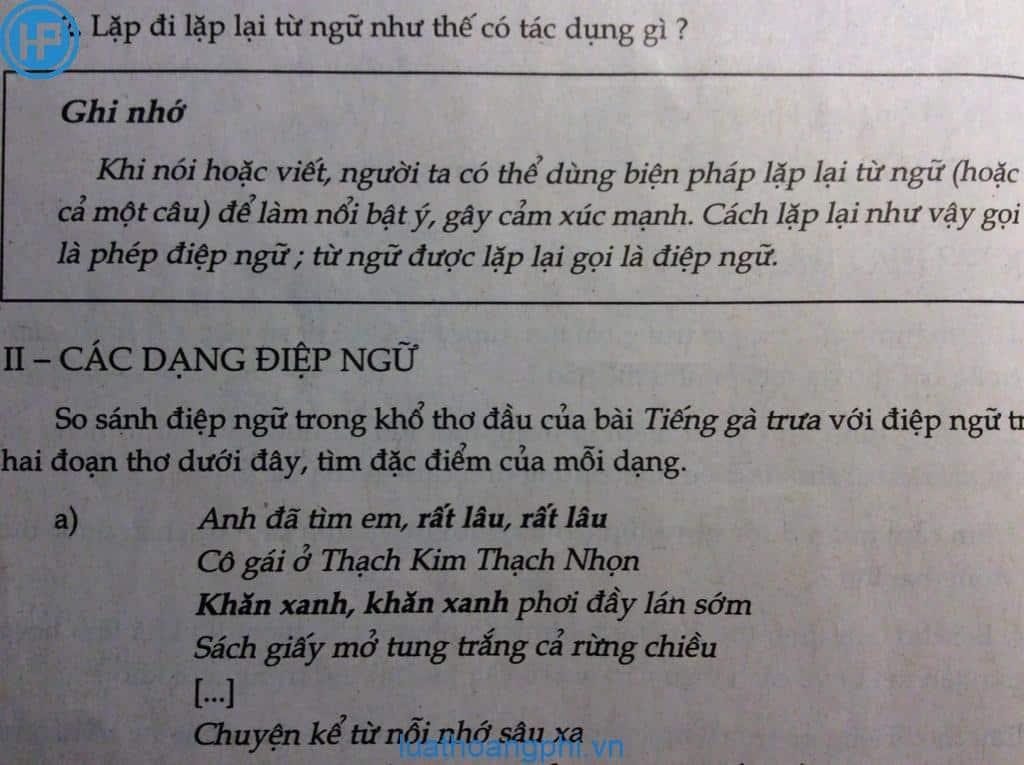 Điệp ngữ là gì? Tác dụng của điệp ngữ là gì?