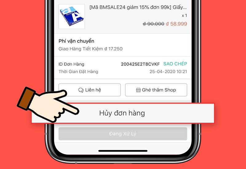 Hủy đơn hàng thì shopee hoàn tiền trong bao lâu?