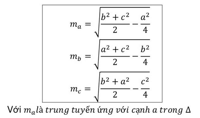 Đường trung tuyến: Lý thuyết, tính chất, công thức tính trong tam giác