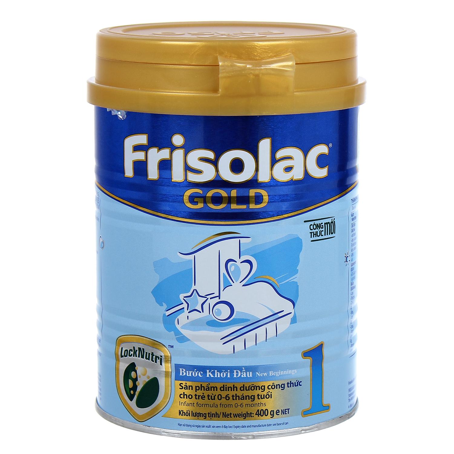 Sữa bột Frisolac Gold 1 - hộp 400g (dành cho trẻ từ 0 - 6 tháng)