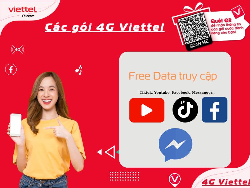 Các Gói 4G Viettel Xem Youtube, Tiktok Miễn Phí Data 2023