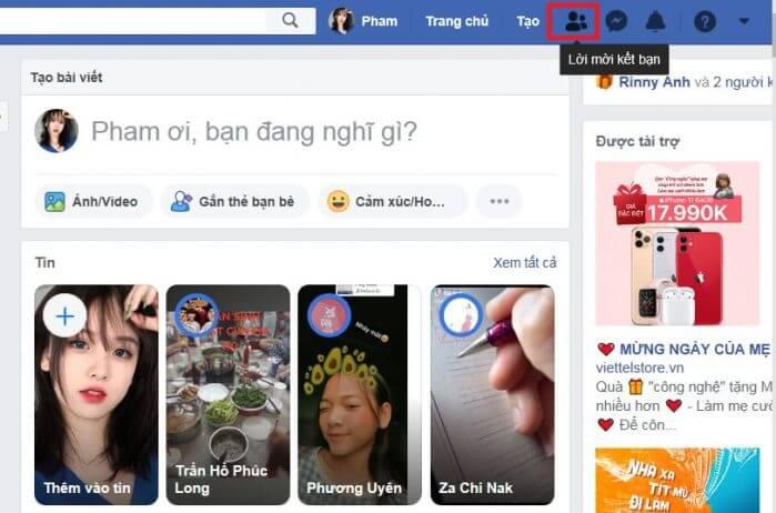 Xem danh sách đã gửi lời mời kết bạn và hủy kết bạn Facebook