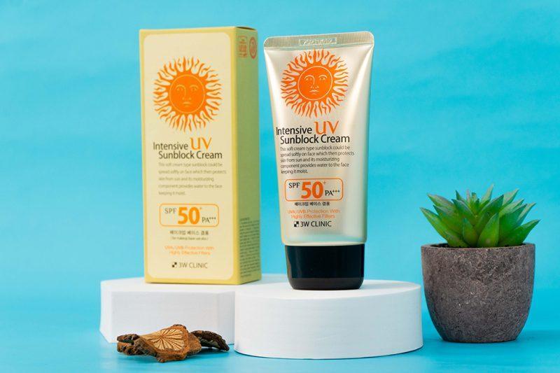 Kem chống nắng 3W Clinic Intensive UV Sunblock Cream dành cho da gì?