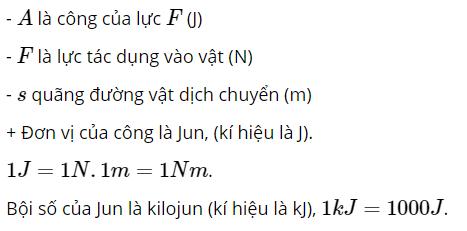 Bài 13: Công cơ học (Vật lý 8 học kì 1)