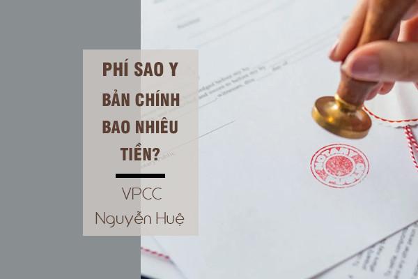 Phí sao y bản chính bao nhiêu tiền?