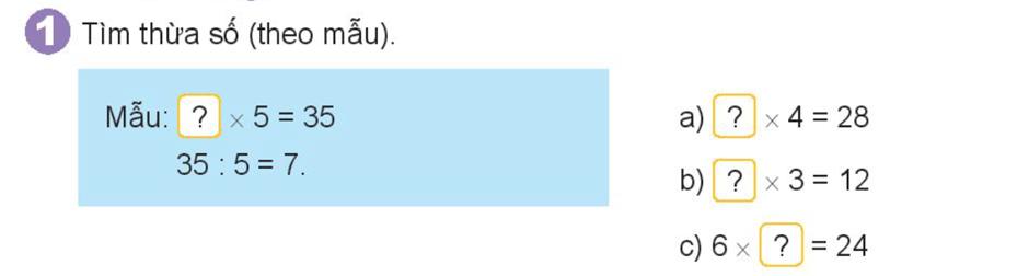 Muốn tìm thừa số chưa biết ta làm thế nào?