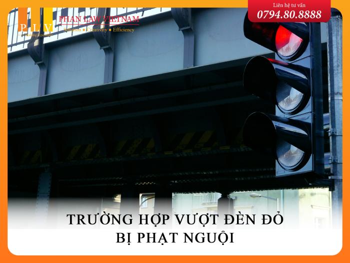 Trường hợp vượt đèn đỏ bị phạt nguội