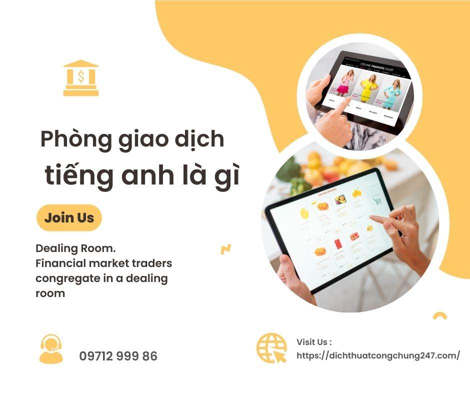 Phòng giao dịch tiếng anh là gì