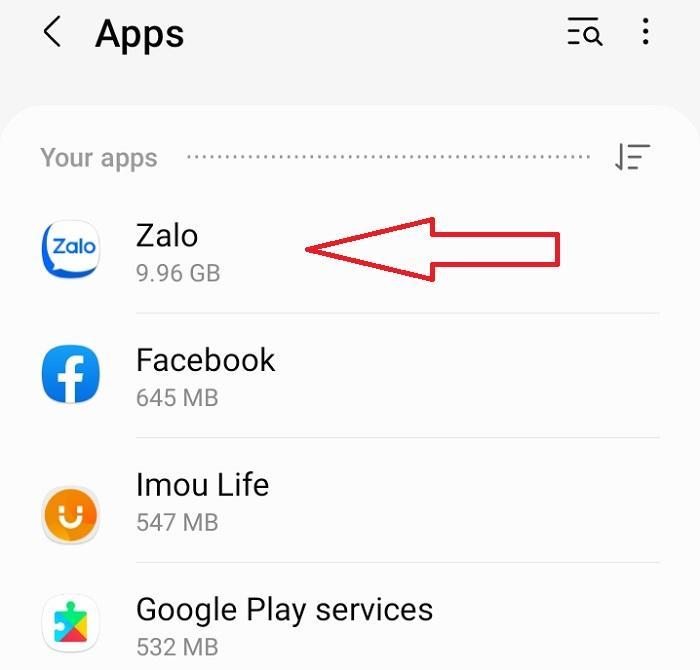 Giải phóng dung lượng Zalo làm đầy bộ nhớ điện thoại