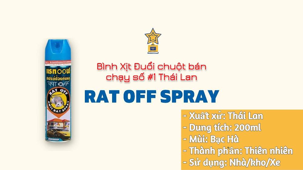 [Hỏi Đáp] Bình Xịt đuổi chuột RAT OFF Thái Lan - Có an toàn không & mua ở đâu chính hãng?