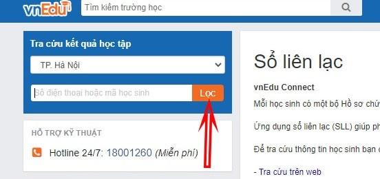 Cách tra cứu điểm trên VNEDU bằng số điện thoại