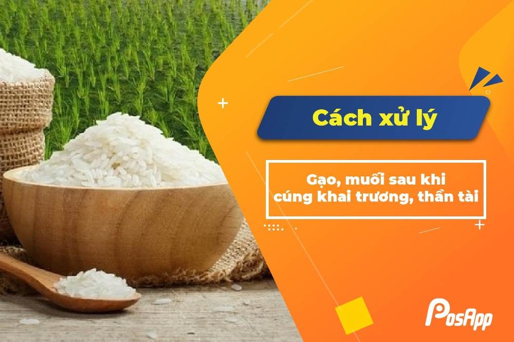 Gạo muối cúng xong thì làm gì trong ngày khai trương, thần tài?