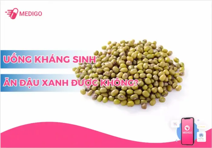 Uống thuốc kháng sinh có ăn đậu xanh được không?