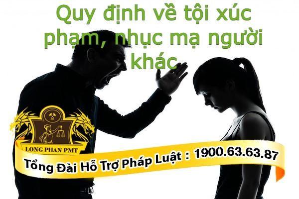 Tội xúc phạm danh dự nhân phẩm người khác