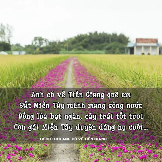 Top bài thơ về Tiền Giang, ca dao tục ngữ Tiền Giang hay nhất