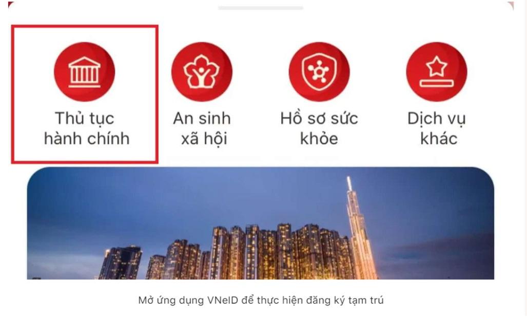 Hướng dẫn khai báo tạm trú trên VNEID