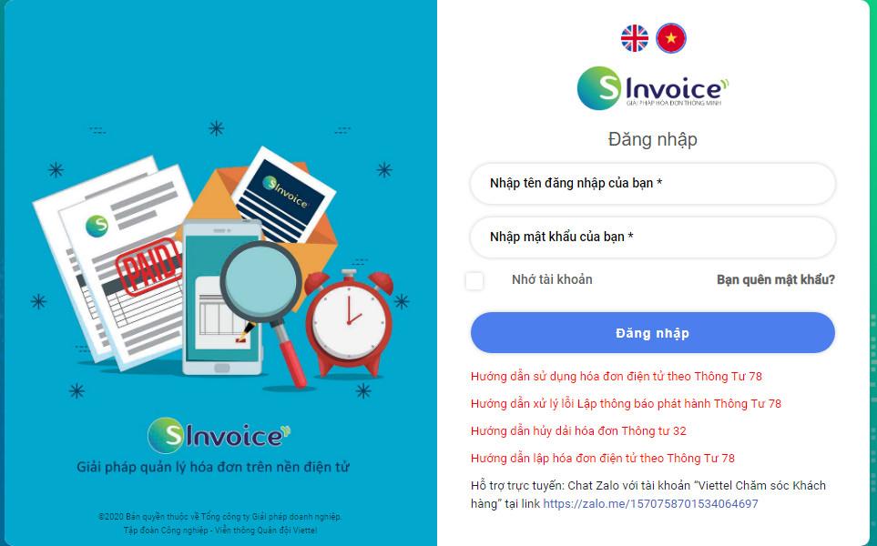 Xuất Hóa đơn điện tử Viettel theo thông tư 78 trên hệ thống Sinvoice