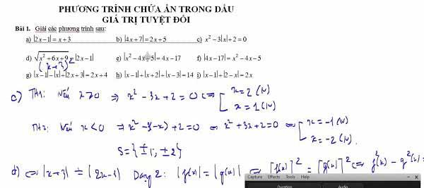 Phương trình chứa dấu giá trị tuyệt đối: Định nghĩa, Ví dụ và Cách giải