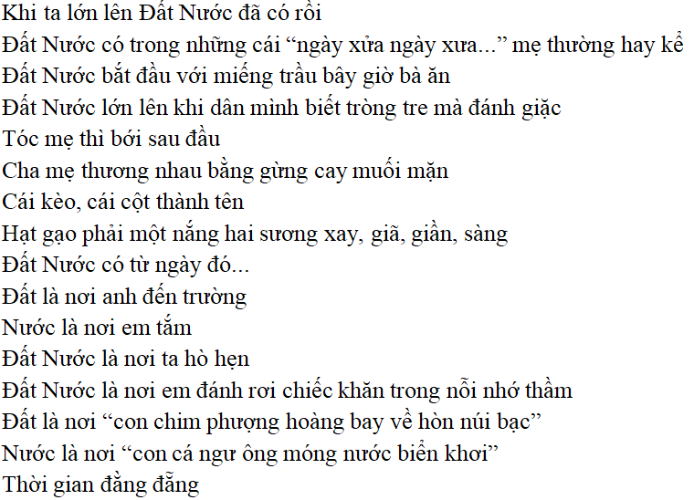 Bài thơ: Đất nước (Nguyễn Khoa Điềm) - Nội dung bài thơ, Hoàn cảnh sáng tác, Dàn ý phân tích tác phẩm