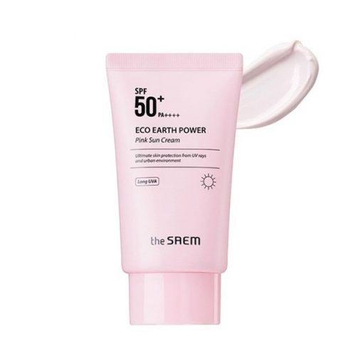 Kem chống nắng cho da dầu mụn The Saem Eco Earth Power Pink SPF 50+ PA++++