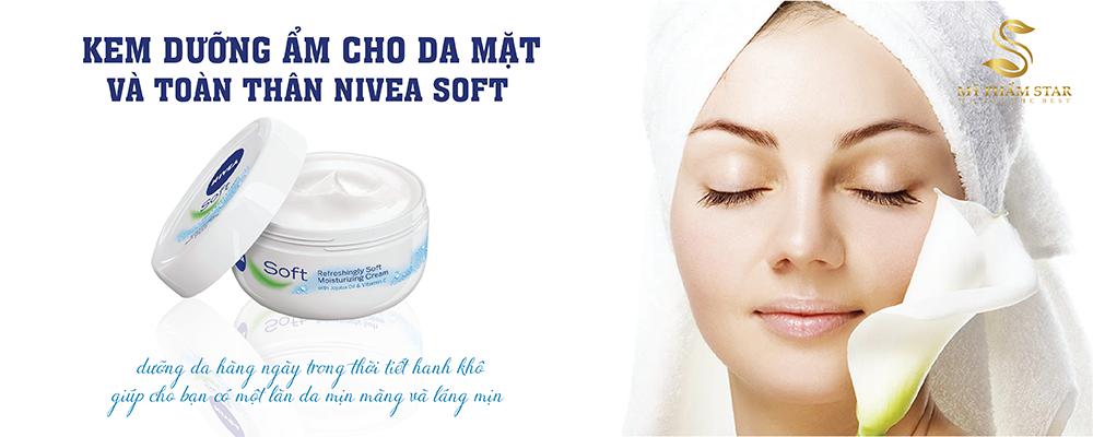 Kem dưỡng ẩm cho da mặt và toàn thân Nivea Soft 200ml