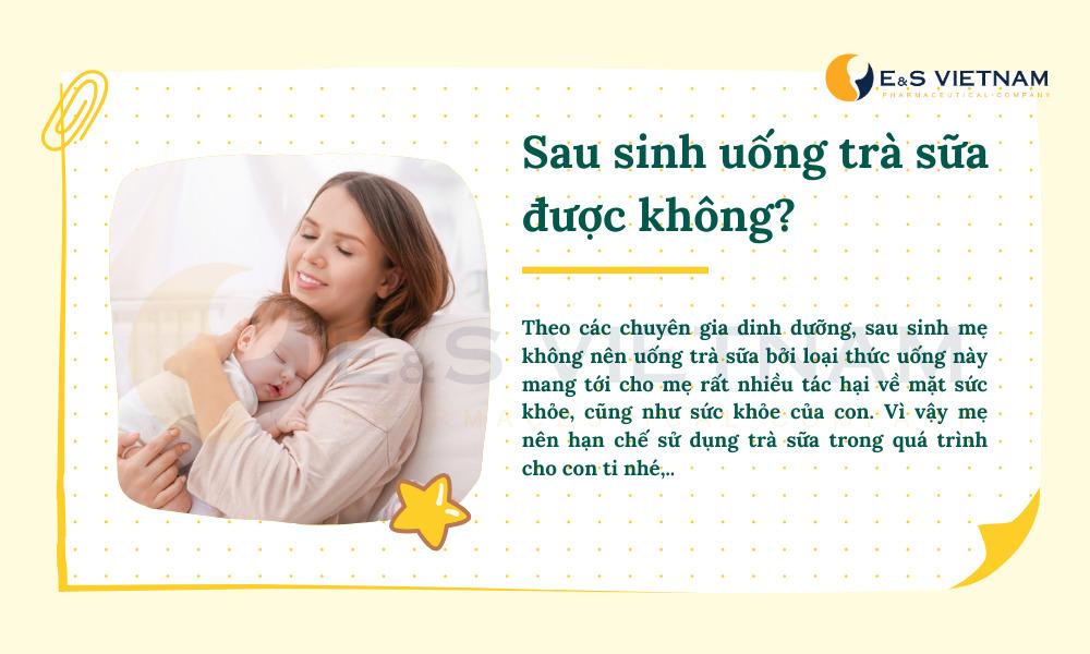 Sau sinh uống trà sữa được không? Lợi và Hại thế nào?