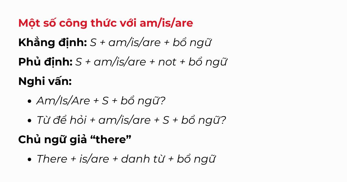 Khi nào dùng am is are: Định nghĩa, cách dùng & bài tập