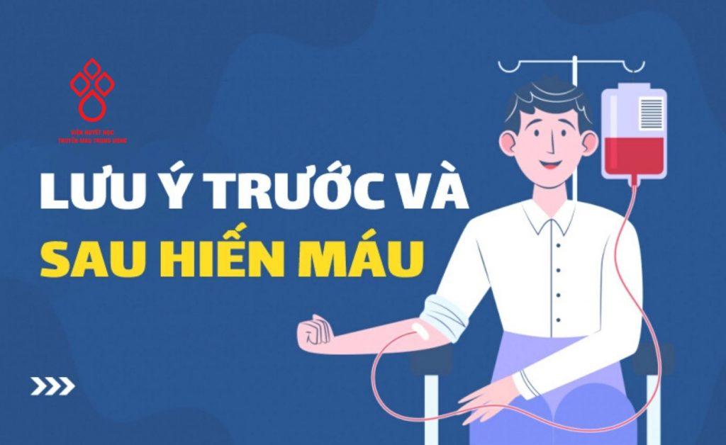 Lưu ý trước và sau hiến máu