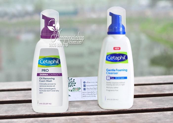 Sữa rửa mặt Cetaphil tạo bọt chai có vòi 237ml Mỹ, 2 loại