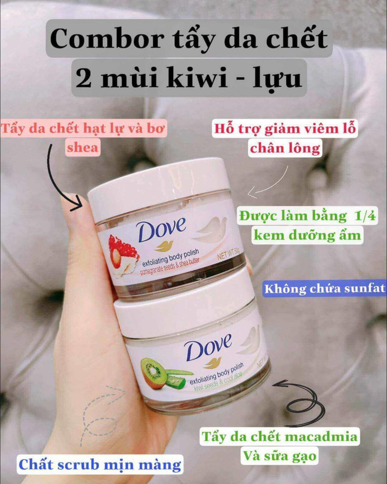 Tẩy tế bào chết Dove Mỹ chính hãng 298g