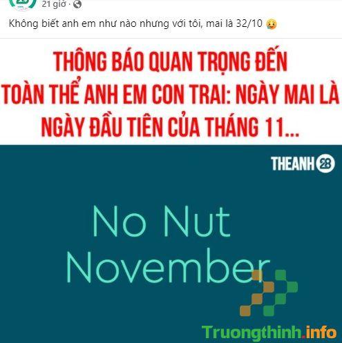 Tháng 11 là tháng gì đối với đàn ông, con trai?